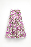 Maxi Skirt with All-Over Floral Print