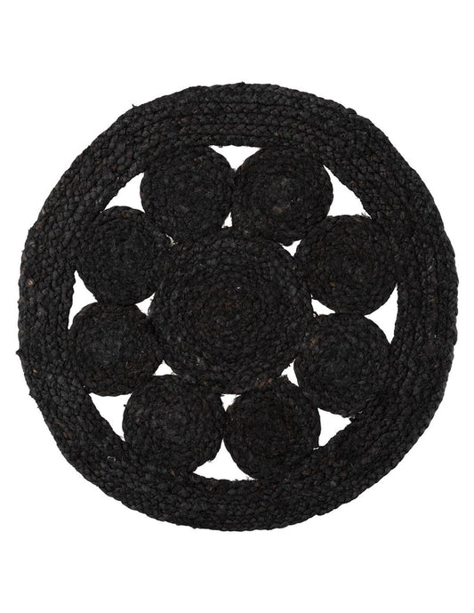 Black Lace Round Placemat