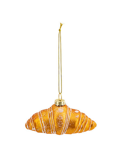 Glass Ornament “Croissant” 5.1x5x10cm – Christmas Decoration