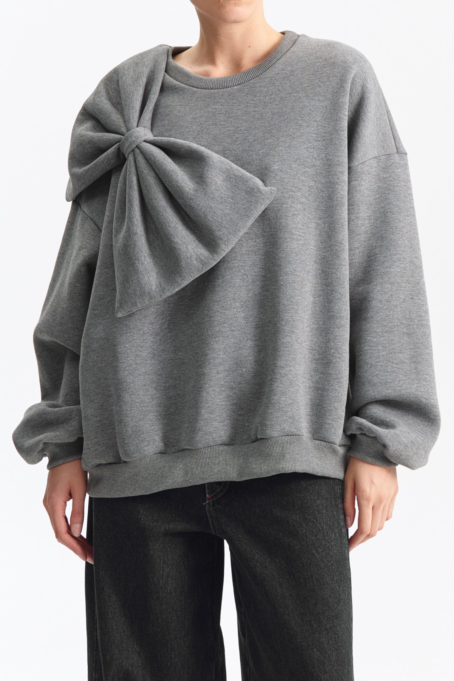 Grey Bow Sweatshirt (pre-order)