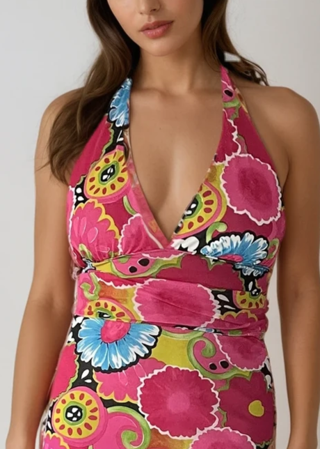 Kailani Halter Pink Top