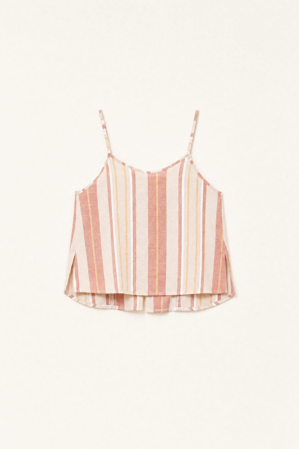Blush Stripe Crochet Lace Cami Top & Palazzo Pants Co-ord Set | Lumina