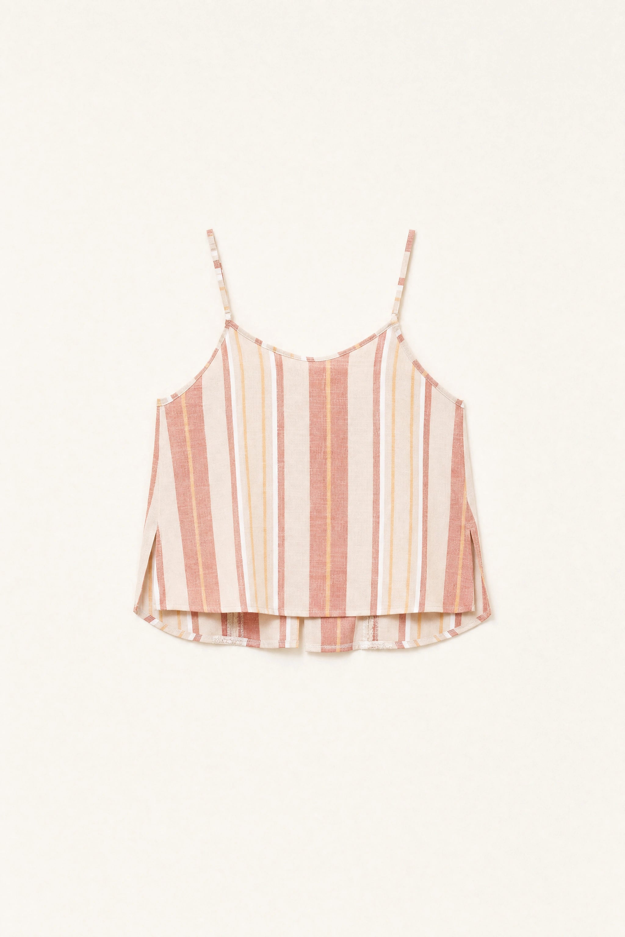 Blush Stripe Crochet Lace Cami Top & Palazzo Pants Co-ord Set | Lumina
