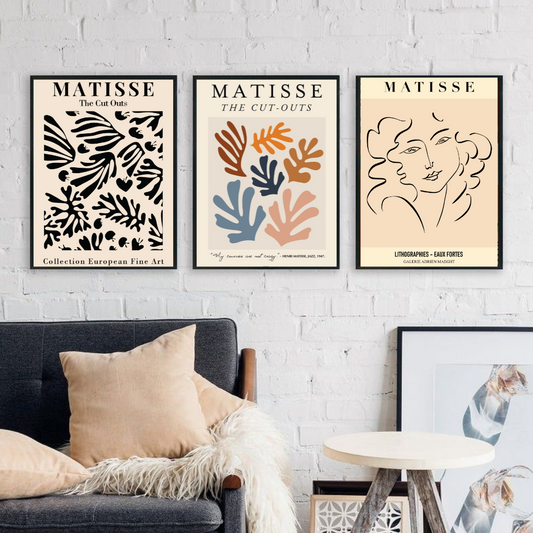 Matisse Wall Art Set of 3 Posters
