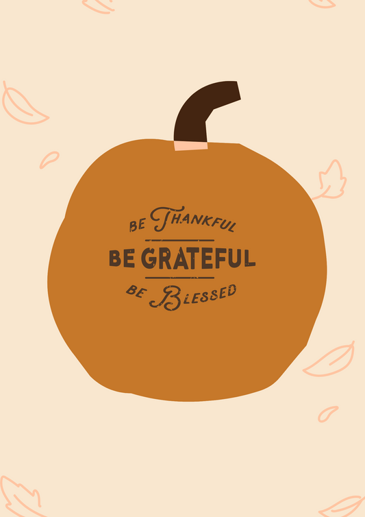 Be Grateful Fall Poster