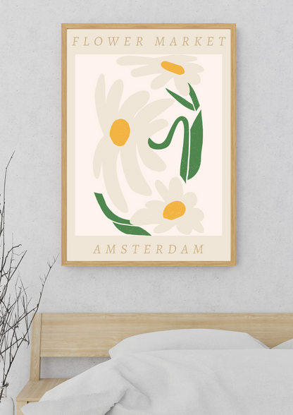 Amsterdam Flower Market Poster