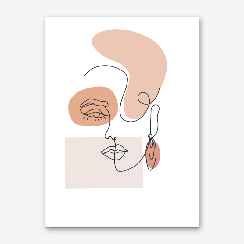 One Line Face Cream Poster A3/A4
