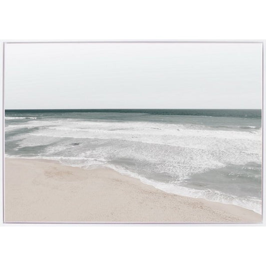 Beach Painting 50x70x3cm in white frame