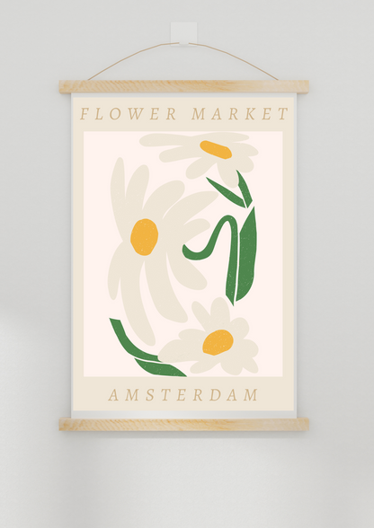 Amsterdam Flower Market Poster