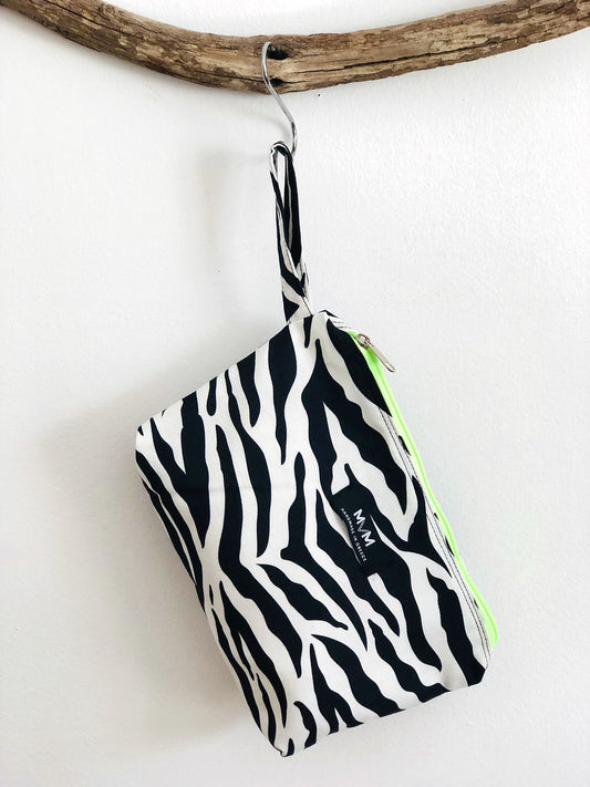 Zebra zipper pouch