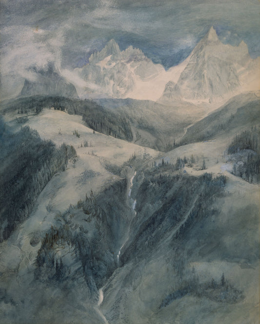 Mountains Painting Poster