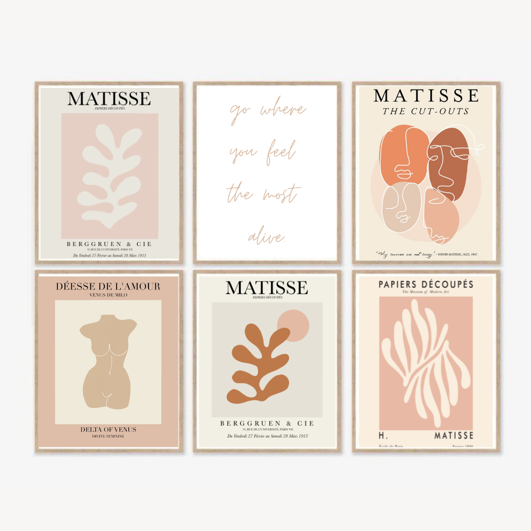 Matisse Wall Art Set of 6 Posters