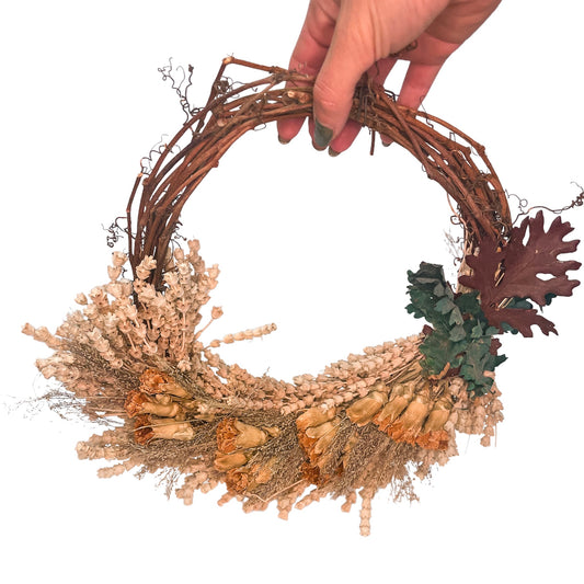 The Afternoon Tea Dried Flowers Wreath