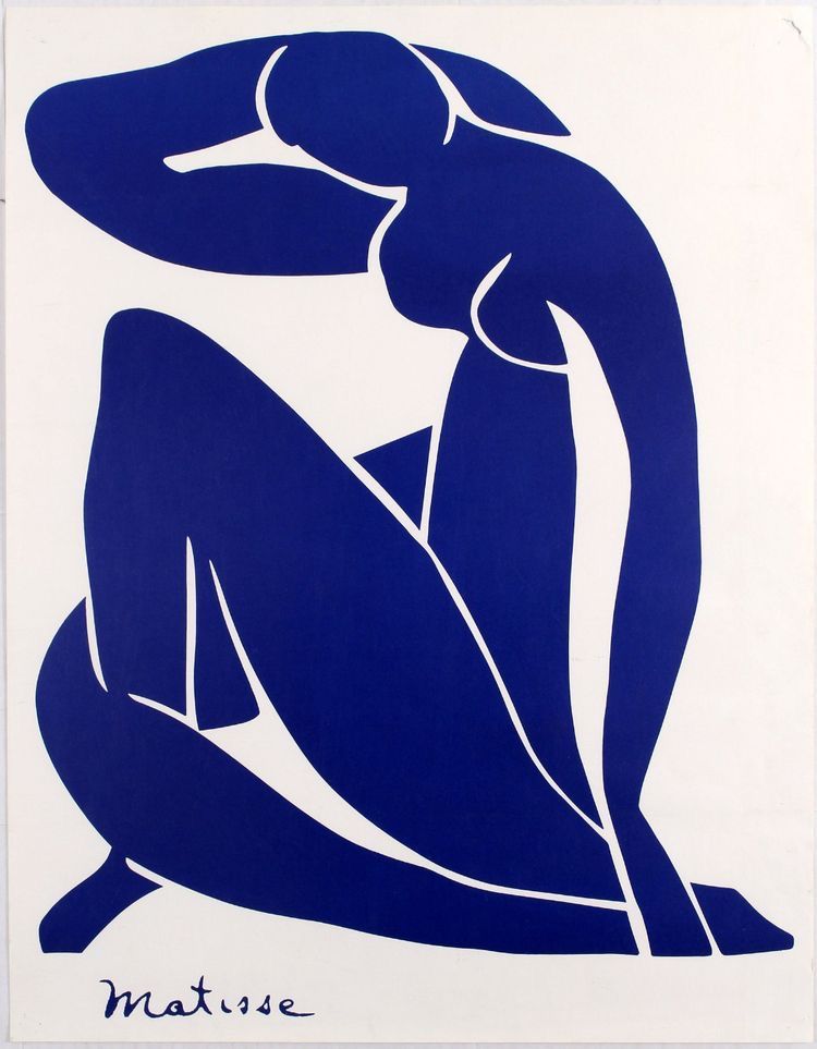 Γυναικεία μπλε αφίσα
